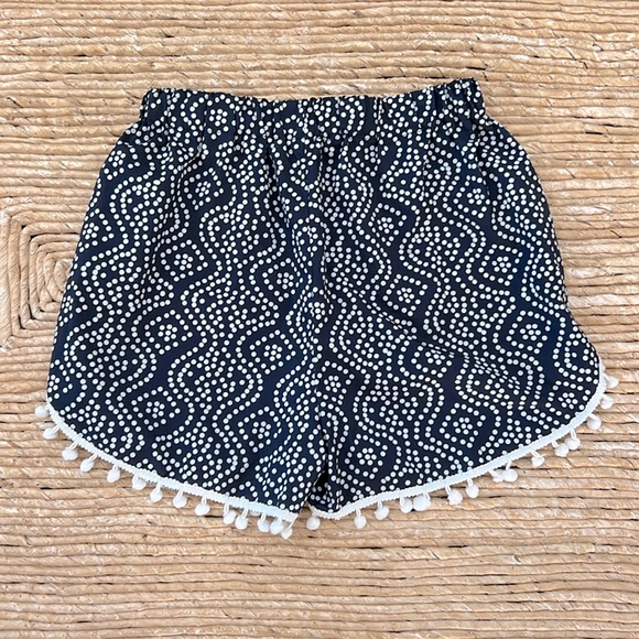 Boho Shorts. Black w/ White Polka Dots & Pom Poms. Small / Medium. - Picture 9 of 9